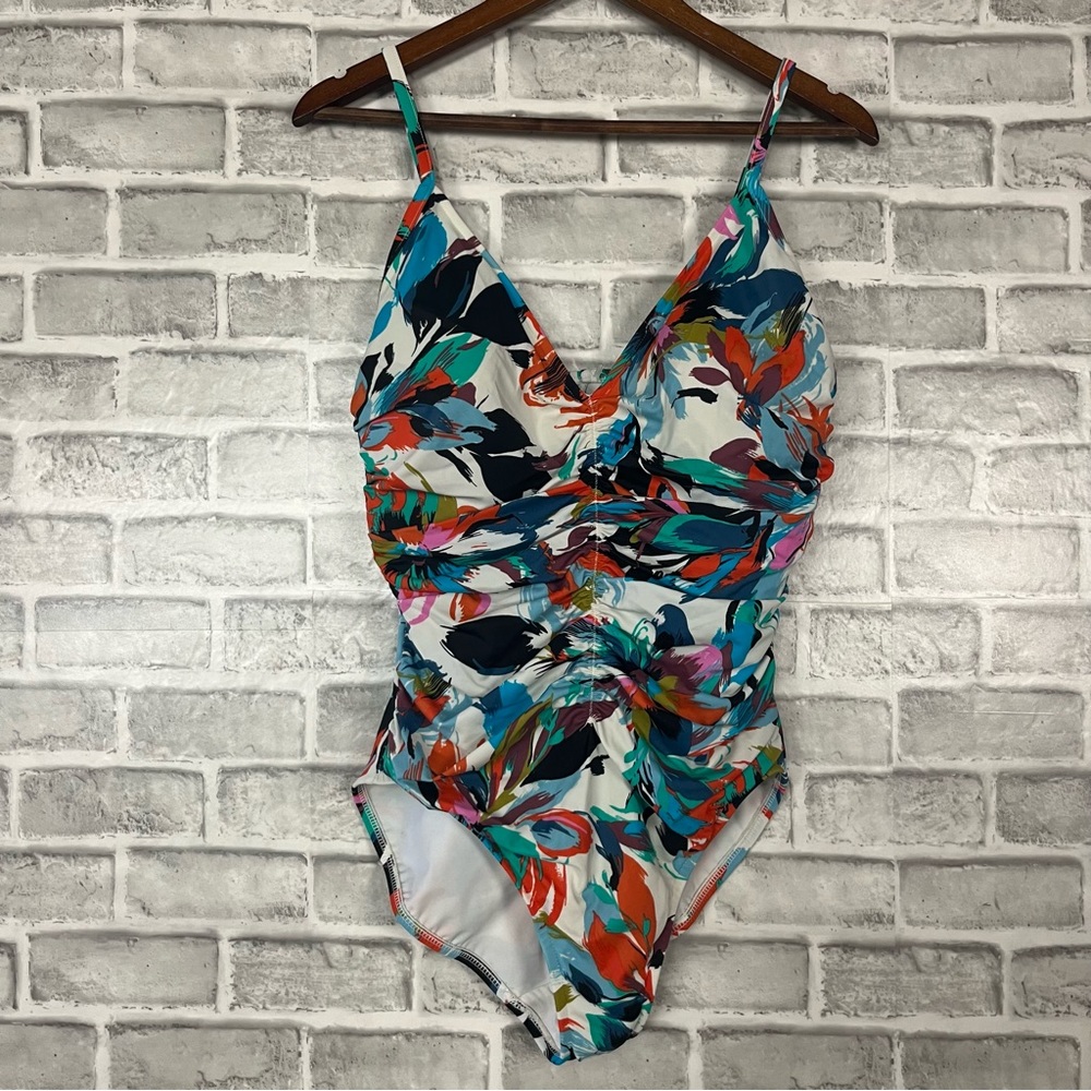 Magic Suit Colorful Slimming One Piece Swim Suit Tropical Hawaiian Printed 14